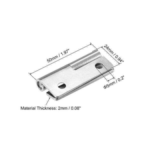 Lift Off Hinge, 2" 304 Stainless Steel Left Detachable Flag Hinges 4pcs Silver Tone Bed Bath